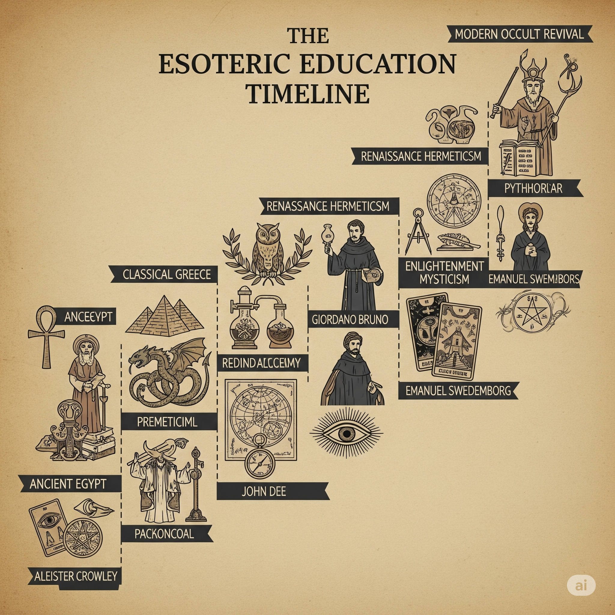 Esoteric Education Timeline